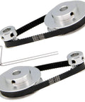 Two Piece GT2 Synchronous Belt Pulley Set With Aluminum Timing Pulleys 20T And 60T 8mm Bore 200mm Belt Length 6mm Belt Width Dope Pro Grade For CNC Machines And 3D Printers Delivers Smooth Low Noise Power Transfer. Aluminum GT2 pulleys with belt and hex key