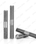 Five titanium GR2 double-ended studs with threads on both ends