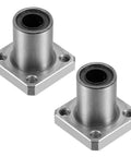 Two uxcell LMK8UU square flange linear ball bearings, 8mm bore, 15mm OD, 24mm length