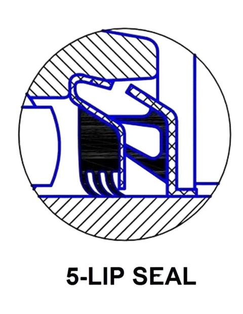 Cross-section of a 5-lip seal for Heavy Duty Drivetrain Disc Harrow Bearing With Five Lip Seal Replacement For ST4914 162 114 JM0001489