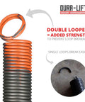Heavy Duty Extension Garage Door Spring 2 Pack For 170 Pound Doors With Double Loop Ends And Easy Install Tough As Nails Replacement