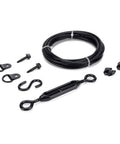 Anti Sag Gate Kit For Wooden Fences And Outdoor Gates With Heavy Duty Stainless Steel Cable Tough Gate Support Kit In Black Finish