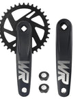 Single Piece Mountain Bike Crankset 36T With 170mm Arms For MTB Bicycles, Drop Stop Narrow Wide Chainring, Steel Construction