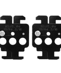Rock Solid Two Piece Steel Circuit Breaker Lockout Kit With Heavy Duty Lockout Tagout Padlock For Switch Panels showing two black steel lockout plates.