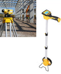 Measuring Wheel Digital Display, Measuring Wheel with Telescopic Handle features a yellow digital display and telescoping handle.