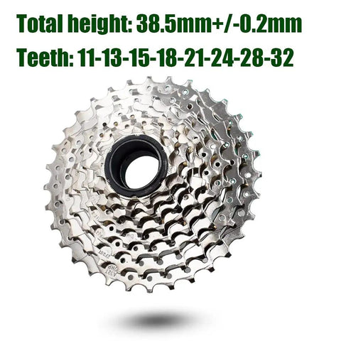 8 Speed Freewheel 11 To 32 Teeth For Hub Motor E Bikes Ride Ready Sprocket Nickel Plated Chromoly Steel 38.5MM Height