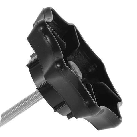 Chrome Spare Tire Fixing Bolt for Cars and SUVs with black knob and thread, secure mount for RVs and trucks.