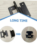 DOITOOL 10-piece iron concealed kitchen cabinet door hinges, black metal, self-closing for cupboards