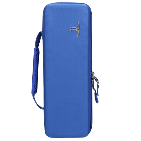 Hard Shell Travel Case For Snorkel Gear And Anti Fog Mask Kit, Ultra Tough EVA Waterproof Case, blue with zipper and handle