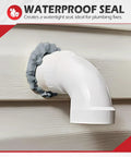 Moldable Silicone Putty For Quick Gap Sealing Non Hardening Duct Sealant applied on a white plumbing pipe for waterproofing