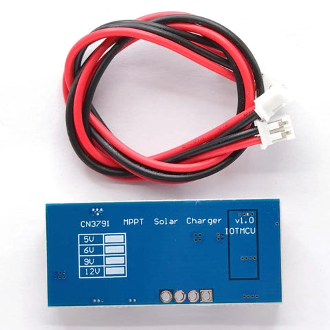 CN3791 MPPT Solar Charger Module with wires for 3.7V and 4.2V lithium batteries, compatible with 12V solar panels