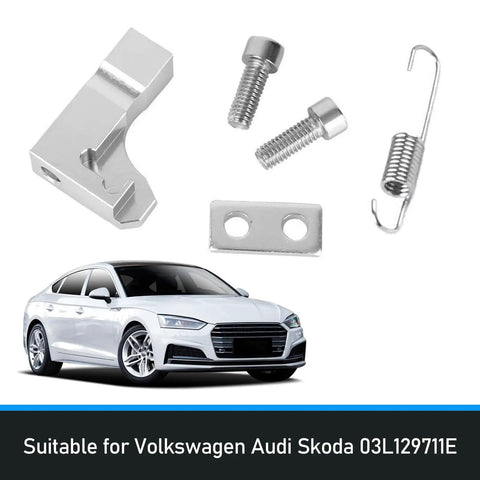 Alloy Intake Manifold Repair Bracket Kit For P2015 Code bolt-on fix shown with car compatible with Volkswagen Audi Skoda