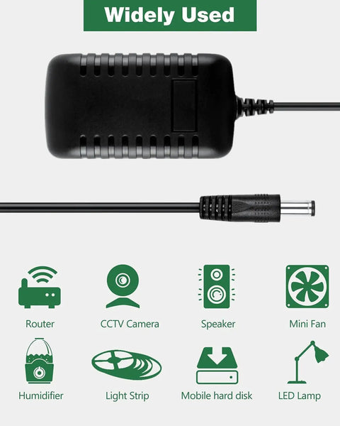 Rock Solid AC Power Adapter Replacement Charger For Startech SV565UTPUL USB VGA KVM Console Extender PSU with plug and cable.