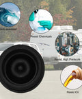 SUNCARACCL 4-pack black rubber trailer hub plugs for 1.98 inch dust caps; fits Dexter EZ Lube trailer axles.