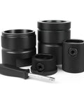 Pin And Bushing Adapter Tool Service Kit For Removing Pins And Bushings, Built Tough Heavy Duty Steel With Black Oxide Coating