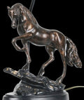 Beige Horse Themed Desk And Bedside Table Lamp For Bedroom And Learning Space A Personalized Night Light With Horse Figurine