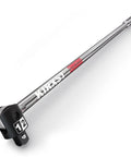 One Half Inch Drive Breaker Bar With 250 Degree Rotatable Head Heavy Duty Extension Bar Ball Lock Laser Marking Chrome Molybdenum Steel Built To Beat Stubborn Bolts For Auto And Motorcycle Maintenance And Repair, 12-inch head