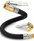 Beefed Up 12 Inch Tire Inflator Hose Adapter With Brass Locking Quick Chuck Heavy Duty High Pressure Air Extension Hose