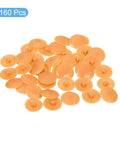 160 Piece Set of 12mm Waterproof Plastic Screw Cap Covers Decorative Orange Yellow