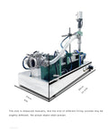 No Fuss Heavy Duty Semi Automatic Liquid And Paste Bottle Filler With Precision Air Cylinder showing dimensions and features.