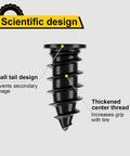 76 Piece Tire Repair Kit With Premium Spiral Screw In Plugs showing detailed design, highlighting small tail and thickened center thread.
