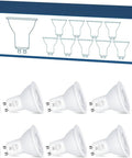Box and ten GU10 LED Light Bulbs 5000K Daylight White, 70W Halogen Equivalent, Non Dimmable, 720 Lumens, 120 Degree Flood