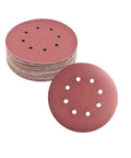 Super Smooth Results With 200 Pcs Of 5 Inch Sanding Discs Featuring Hook Loop Backing And Dust Vent Holes For Orbital Sanders In 40 To 180 Grit Sizes Ready For Any DIY Project Today, showing multiple discs with dust vent holes.