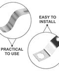 Rock Solid Metal Push Button Spring Clip For Zero Hassle Umbrella Repair and Patio Sun Shade Replacement, silver spring clip detail.
