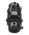 3/4 Inch Double D Steering Universal Joint Black Steel Shaft 83mm Length Single U Joint Direct Replacement Under The Steering Wheel 35 Degree Maximum Angle 4000 RPM Fits 3/4 Inch DD On Both Ends