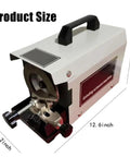 Professional Grade 220W Electric Scissors Sharpener That Crushes Dull Blades And Delivers Razor Sharp Results For Tailors And Seamstress Pros Seeking A Steady Workhorse To Keep Their Tools Sickly Sharp Daily, showcasing dimensions of 12.6x6.2x7.7 inches.