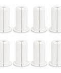 8Pcs Heavy Duty 3/4 Inch Wire Cable Grommets For Starlink Pass Through With Wall Hole Cutouts To Keep Cables Neat And Tangle Free While Protecting Your Gear From Wear., white silica gel cable grommets set