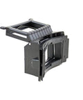 Flip Front Adapter For Welding Helmets With Nylon Lift Front Retainer, showing lift-up finger handles, black material
