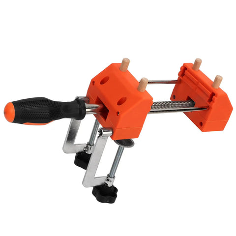 Home Table Bench Vise Clamp For Woodworking ABS And Stainless Steel Universal Clamp With Wood Pins For Bench Fixing Holding Small Pieces And Quick DIY Woodworking Tasks, orange