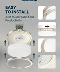 13 Inch LED Flush Mount Ceiling Light With Frosted Glass Shade, Dimmable, 5CCT Adjustments 2700K To 5000K, Brushed Nickel Finish