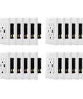 Heavy Duty 20 Pack 15 Amp Wall Outlets With Dual Usb A And C Ports, 5.8A Fast Charging, Tamper Resistant Receptacles With Matte Finish