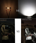 Comparison of LED Festoon Bulbs 31mm 7065 6000K Xenon White CAN Bus with OEM incandescent in vehicle interior lighting