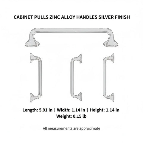 Durable Silver Zinc Alloy Cabinet Pulls For Kitchen Cabinets Drawers And Wardrobes With Silver Finish Single Handle