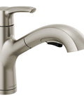 Parkwood Single Handle Pullout Kitchen Faucet With Dual Sprayer Aerated Stream Or Spray Stainless Finish ADA Compliant