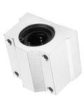 SC30UU Linear Motion Ball Bearing Slide Block Aluminum Alloy Closed End 30mm ID Low Friction High Precision Easy Install For Machinery Equipment Workhorse Rail Travel For CNC Robotics And 3D Printers, angled view