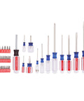 39 Piece Screwdriver Set With A Tough Acetate Handle Master Combo Kit Featuring 12 Fixed Bits And A 26 Bit Multi Bit Handle