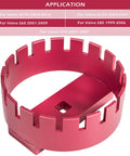 Volvo Fuel Pump Lock Ring Socket Tool That Lets You Remove And Install Left And Right Retaining Nuts For S60 2001 2009 S80 1999 2006 V70 2001 2007 XC70 2003 2007 XC90 2003 2014 No Drop Fuel Tank Replacement Part 69800, close-up view