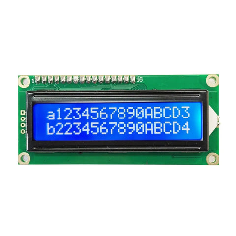 MT8870 DTMF Decoder LCD Display Module with blue backlit screen showing digital characters, ideal for DIY electronics.