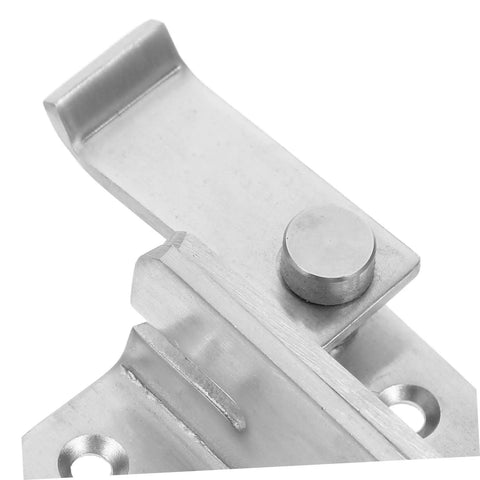Close-up of Stainless Steel Flip Gate Latch Lock Kit For Heavy Duty Security And Easy Installation On Gates Fences And Pool Areas