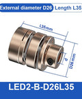 Flexible Motor Shaft Coupler With Aluminium Diaphragm Design For 3D Printer And RC Projects Featuring Universal Joint Compatibility In D26L26 Dimensions