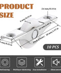 10 Pack Nylon Garage Door Rollers For Quiet Smooth Operation, Heavy Duty Replacement Wheels For Garage Screen Doors And Sliding Track Systems, Built To Last White Nylon Rollers With Steel Shafts, size details