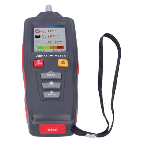 Portable Vibration Meter With Color LCD Display Digital Vibration Analyzer For Accurate Acceleration And Displacement Testing Handy Pro Grade Tool For Precision Measurements, handheld ABS body with wrist strap