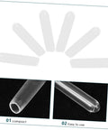 Close-up of Clear Plastic End Caps 100 Pack For Screws And Round Tubing, showing smooth design and transparent material.