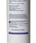 Replacement Water Filter Cartridge With Scale Inhibitor For Ice Machines And Foodservice, 1 Micron Filtration, Model CFS8112S