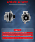 Beefed Up 90 Amp 12V Alternator For Honda CRV 2.4L 2002 2003 2004 2005 2006 Replacement With CW Rotation And 7 Groove Pulley
