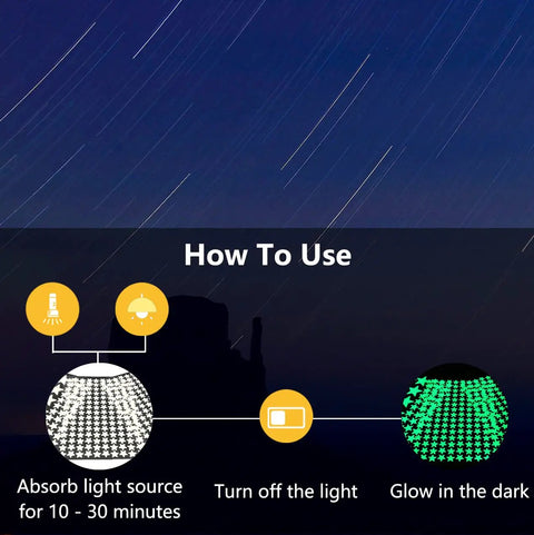 Dope Glow In The Dark Star Stickers Set With 354 Realistic Star Shapes In Three Sizes For Ceiling And Wall Decor usage guide